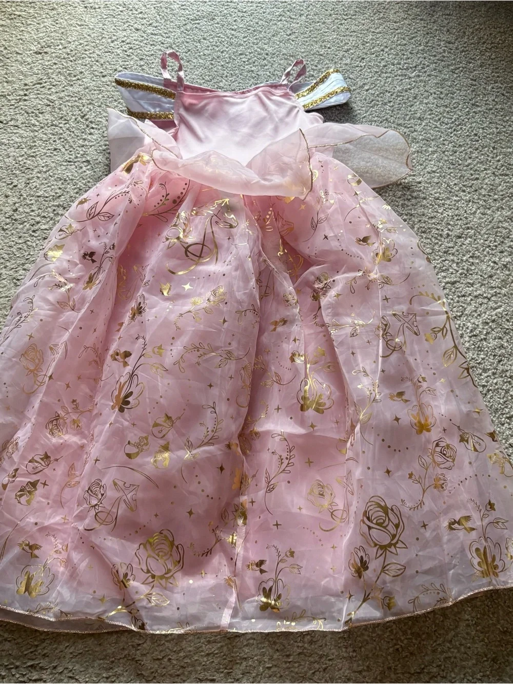 Disney Aurora Sleeping Beauty Castle Dress 9/10 World Land Cruise Gown Pink Gold